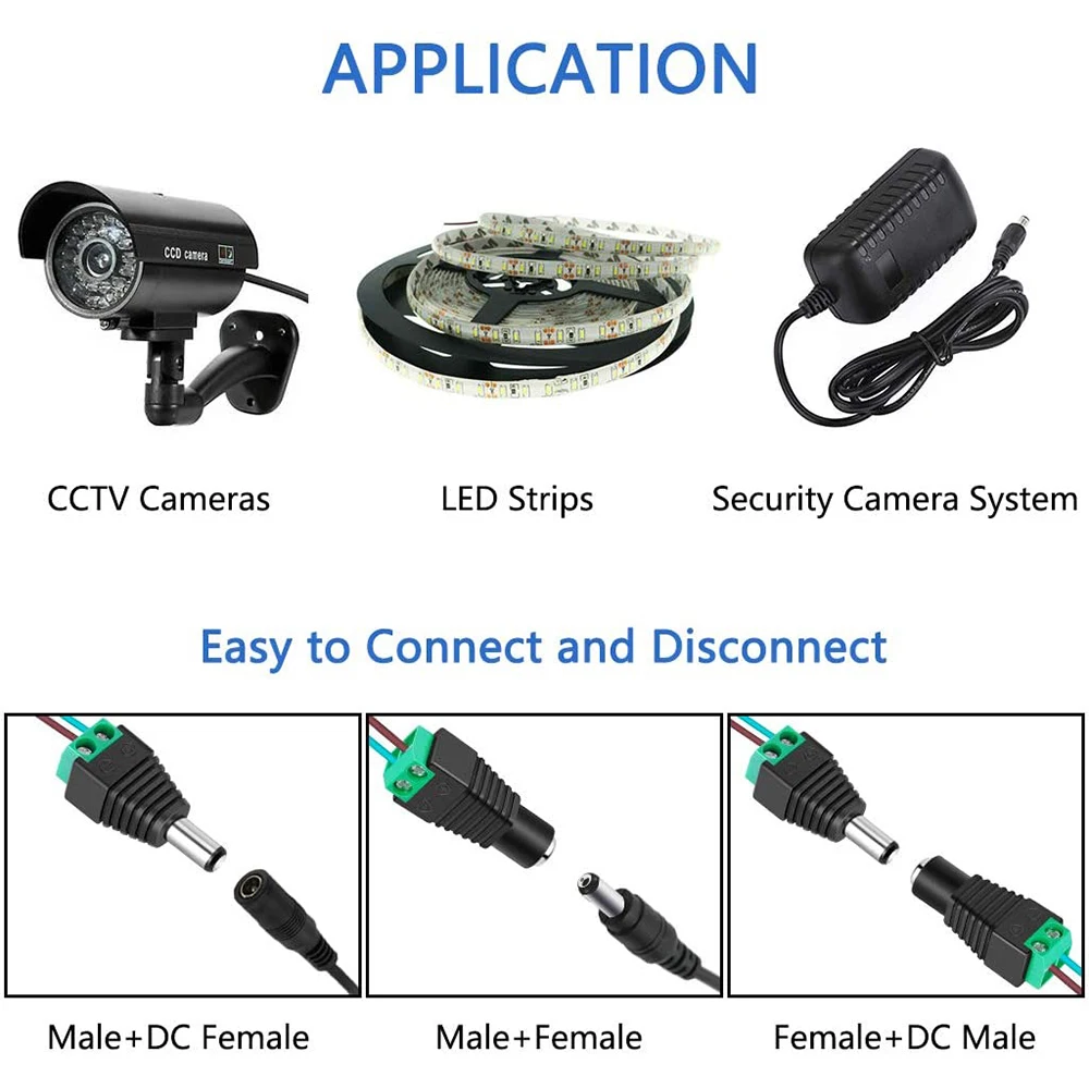 Разъем BNC для камеры видеонаблюдения 1 пара 2 пары 5 пар Мужской и Женский питания
