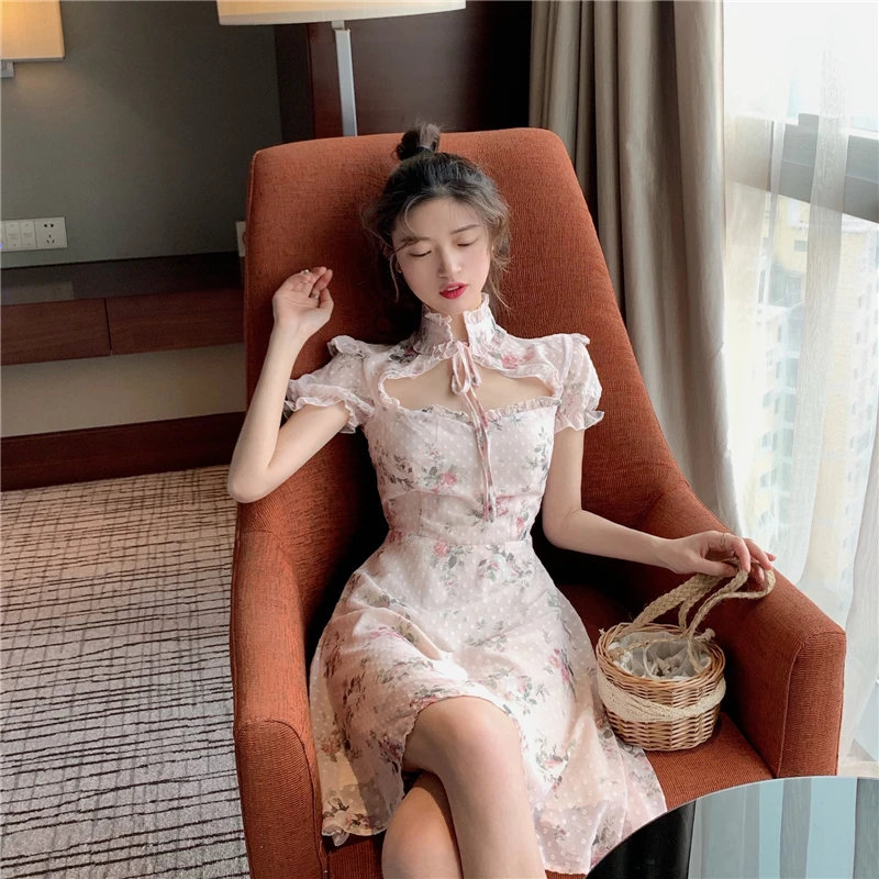 Lolita Dress Sweet Girls Princess Maid Vintage Gothic Printed Patterns Chiffon Summer Dress
Lolita Dress Sweet Girls Princess Maid Vintage Gothic Printed Patterns Chiffon Summer Dress