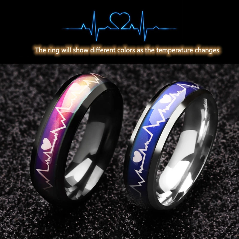 Fashion ring retro 2021 new ECG ring couple must-have female stainless steel temperature ring temperature color ring
Fashion ring retro 2021 new ECG ring couple must-have female stainless steel temperature ring temperature color ring