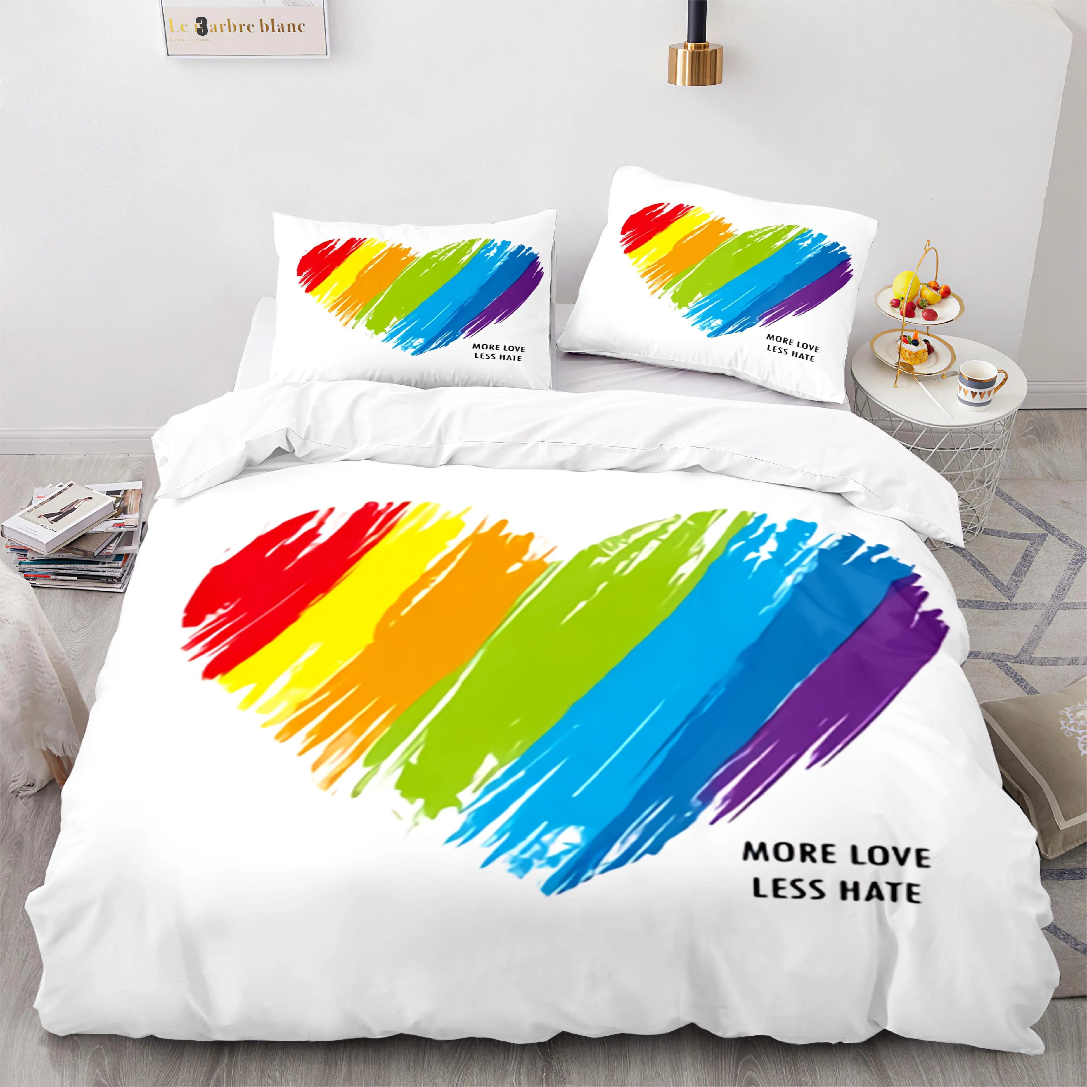 Colorful Rainbow Bedding Set Single Twin Full Queen King Size Rainbow Bed Set Kid's Kid Bedroom Duvetcover Sets 3D Print 04
Colorful Rainbow Bedding Set Single Twin Full Queen King Size Rainbow Bed Set Kid's Kid Bedroom Duvetcover Sets 3D Print 04