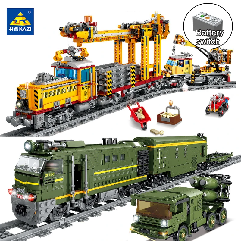 KAZI City Electric Train Series Building Blocks Railway Track Laying Machine Intercontinental Ballistic Missile Train Model Toy
KAZI City Electric Train Series Building Blocks Railway Track Laying Machine Intercontinental Ballistic Missile Train Model Toy