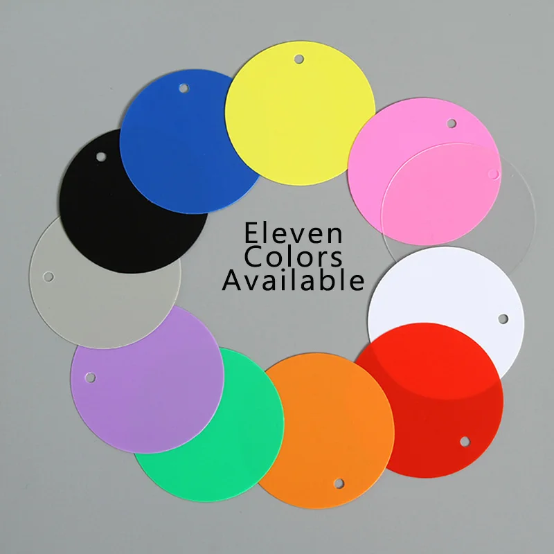 100Pcs Custom Round PVC Color Plastic Sheet Tags Certification Label Plastic Germent Waterproof Tag Clothing Label Hang Tags 
100Pcs Custom Round PVC Color Plastic Sheet Tags Certification Label Plastic Germent Waterproof Tag Clothing Label Hang Tags
