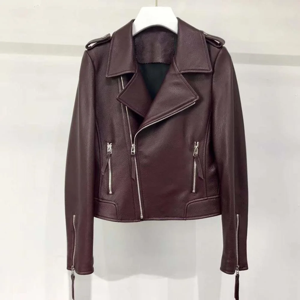 Women's jacket real sheepskin coat spring new arrival genuine leather jackets female slim clothes solid short coats
Women's jacket real sheepskin coat spring new arrival genuine leather jackets female slim clothes solid short coats