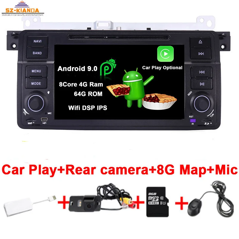 Фото Автомобильная игра Android 9 0 автомобильный DVD gps навигатор для BMW E46 M3 Wifi 3g Bluetooth Радио