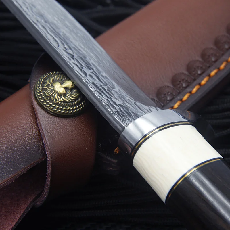 Tactical Straight Knife-Damascus Outdoor Adventure Camping-black Wood Ox Bone Handle Portable Self-defense Mountaineering Tool
Tactical Straight Knife-Damascus Outdoor Adventure Camping-black Wood Ox Bone Handle Portable Self-defense Mountaineering Tool