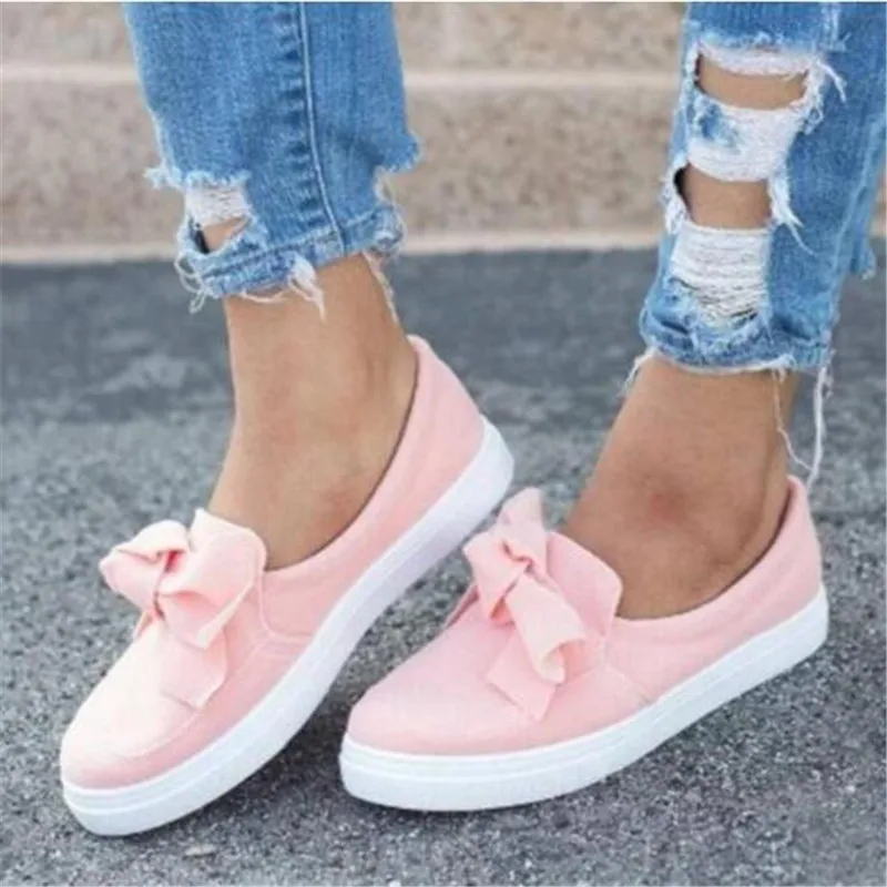 2019 New Autumn Flat Casual Shoes Women Flock Bowknot Sneakers Ladies Slip On Loafers Female Vulcanized Shoes Plus Size 43
2019 New Autumn Flat Casual Shoes Women Flock Bowknot Sneakers Ladies Slip On Loafers Female Vulcanized Shoes Plus Size 43