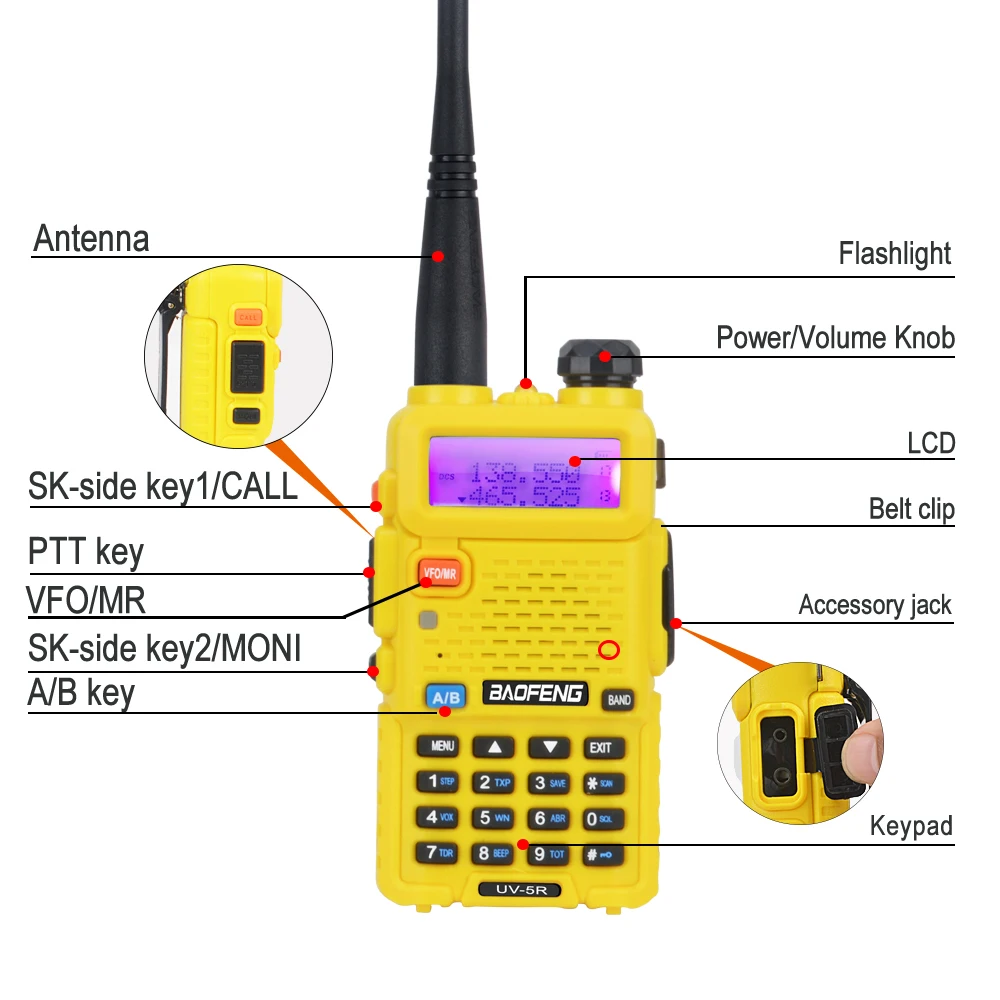 UV-5R Baofeng VHF UHF walkie talkies UV 5R Dual band FM Two way radio uv 5r with Hands free Leather Protective Case
UV-5R Baofeng VHF UHF walkie talkies UV 5R Dual band FM Two way radio uv 5r with Hands free Leather Protective Case