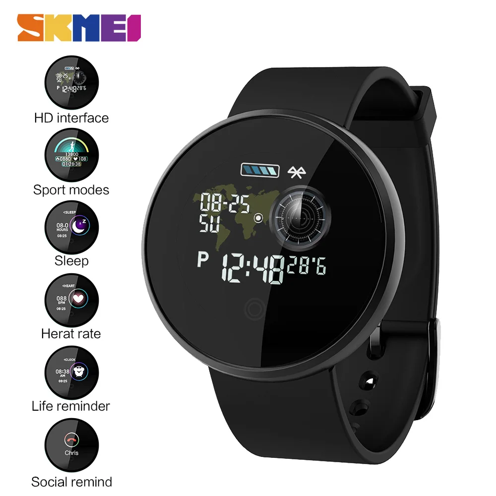 SKMEI Bluetooth Men's Watch Sport Waterproof Male Digital Wristwatches Stopwatch Calendar Clock Sport Watches Relogio Masculino
SKMEI Bluetooth Men's Watch Sport Waterproof Male Digital Wristwatches Stopwatch Calendar Clock Sport Watches Relogio Masculino