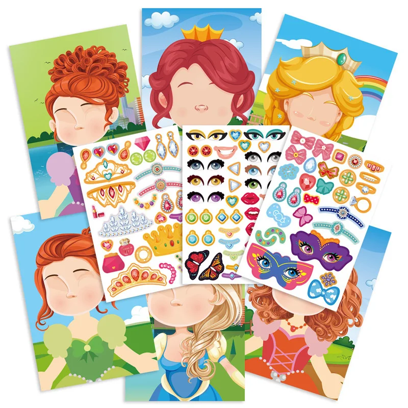 Make A Face Kids DIY Sticker Craft Puzzle Girl Princess Animal Dinosaur Assemble Jigsaw Recognition Training Educational Toys
Make A Face Kids DIY Sticker Craft Puzzle Girl Princess Animal Dinosaur Assemble Jigsaw Recognition Training Educational Toys