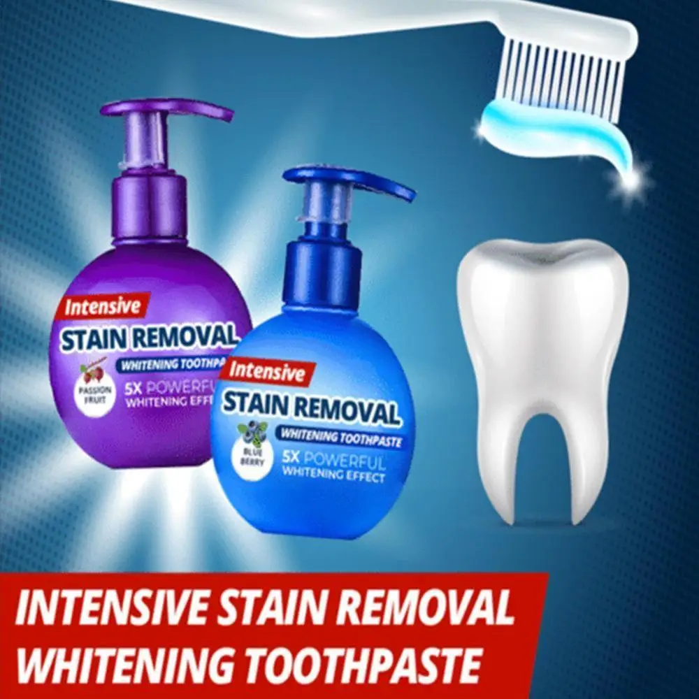 Toothpaste Whitening Teeth Stain Removal Tooth Whitening Blueberry Fight Soda Toothpaste Passion Gums Fruit Bleeding Toothp Y3T0
Toothpaste Whitening Teeth Stain Removal Tooth Whitening Blueberry Fight Soda Toothpaste Passion Gums Fruit Bleeding Toothp Y3T0