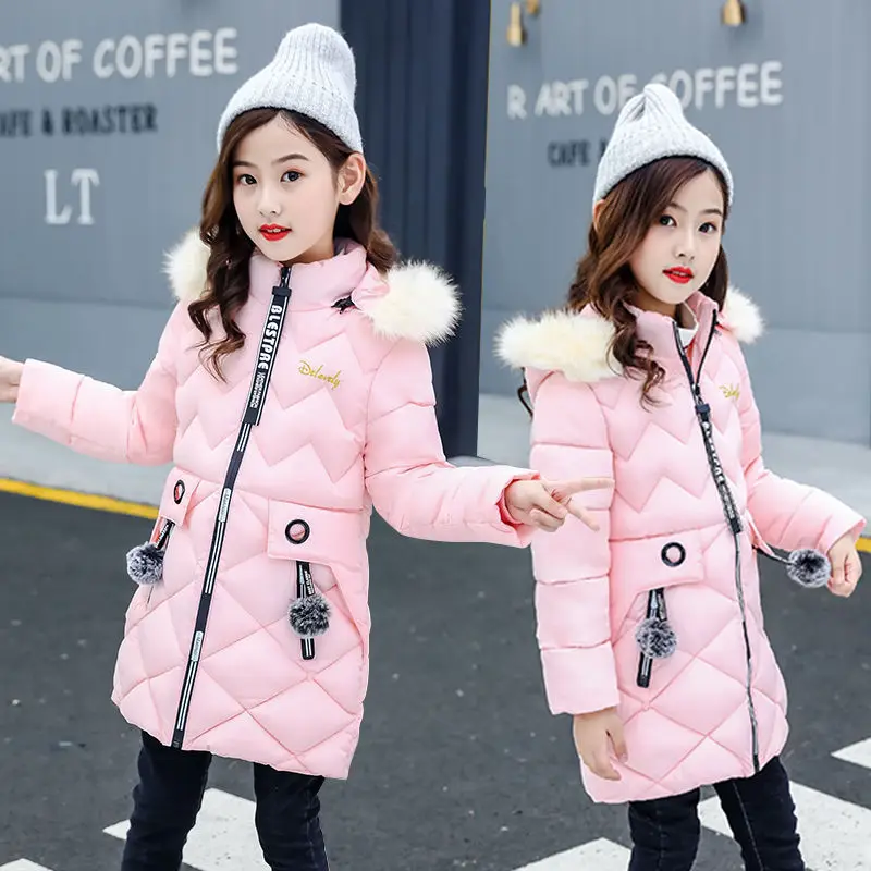 Polyester Jacket For Girls Winter New 2021 Keep warm Korean Version Removable Fur Collar Fashion Long Windproof Children Outwear
Polyester Jacket For Girls Winter New 2021 Keep warm Korean Version Removable Fur Collar Fashion Long Windproof Children Outwear