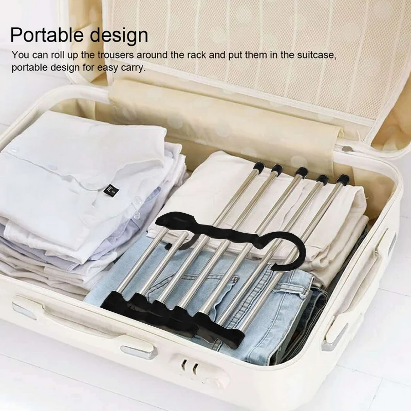 3 Pcs Of Versatile Multifunctional Retractable Folding Wardrobe Pants Rack Stainless Steel Five In One Magic Pants Rack
3 Pcs Of Versatile Multifunctional Retractable Folding Wardrobe Pants Rack Stainless Steel Five In One Magic Pants Rack