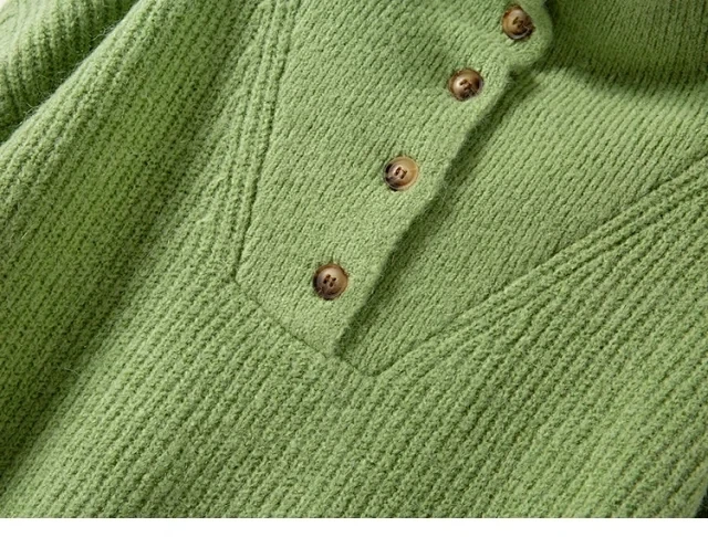 Early Autumn Women's Knitted Sweater Turn-down Collar Simple Solid Color Long Sleeve Pullovers with Buttons
Early Autumn Women's Knitted Sweater Turn-down Collar Simple Solid Color Long Sleeve Pullovers with Buttons