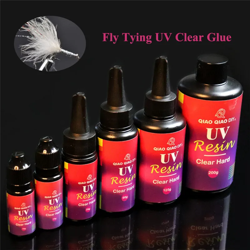 

UV clear Finish glue combo thin& thick instant cure super clear UV glue fly tying quick drying glue fly fishing chemical est s