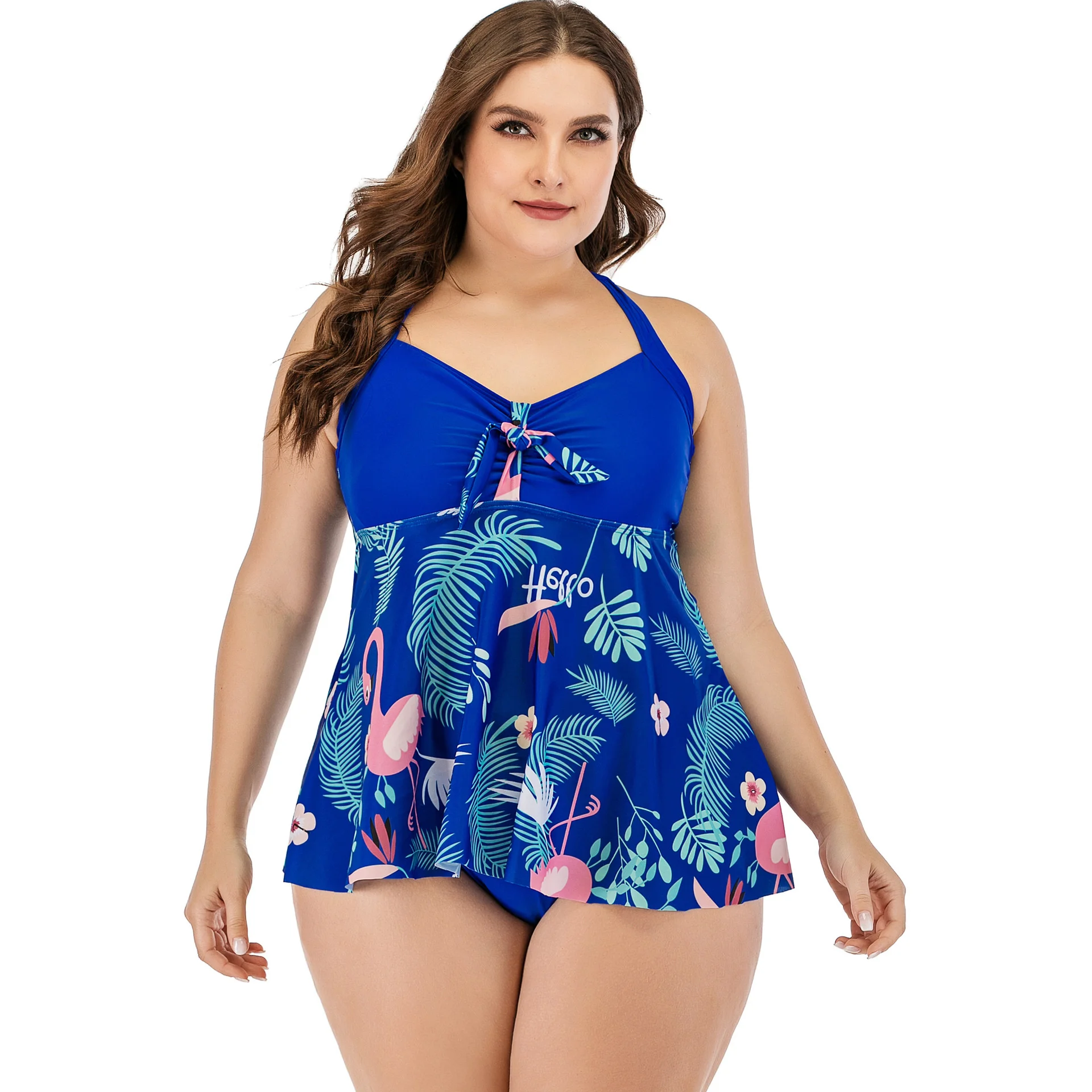 2020 Large Size 5XL Flamingo Women Swim Dress Halter Printed Floral Two Pieces Swim Dresses Big 4XL Bathing Suit Femme Swimwear
2020 Large Size 5XL Flamingo Women Swim Dress Halter Printed Floral Two Pieces Swim Dresses Big 4XL Bathing Suit Femme Swimwear