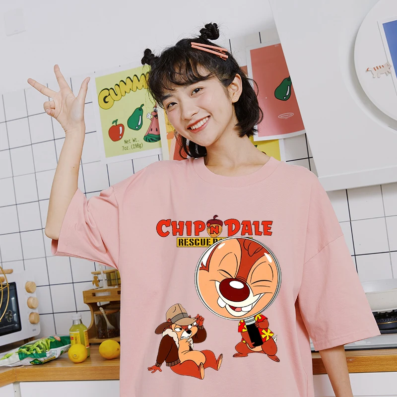 Disney Fashion Chip'n'Dale T shirt Women Printed Cartoon O-Neck Women's T-shirt Unisex Couple T-shirt Short Sleeve Top Cartoon
Disney Fashion Chip'n'Dale T shirt Women Printed Cartoon O-Neck Women's T-shirt Unisex Couple T-shirt Short Sleeve Top Cartoon