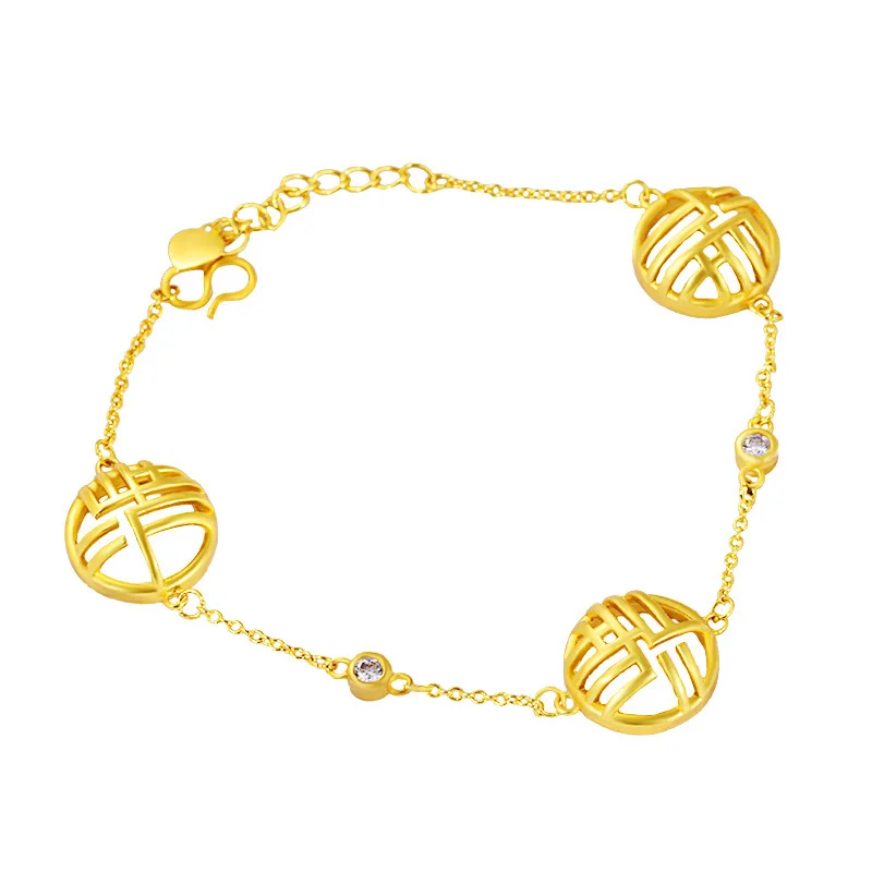 Sand Gold Electroplated Gold Simple Blessing Chinese Characters Imitation Gold Bracelet Bangle Designer Chrams Wedding Gift
Sand Gold Electroplated Gold Simple Blessing Chinese Characters Imitation Gold Bracelet Bangle Designer Chrams Wedding Gift