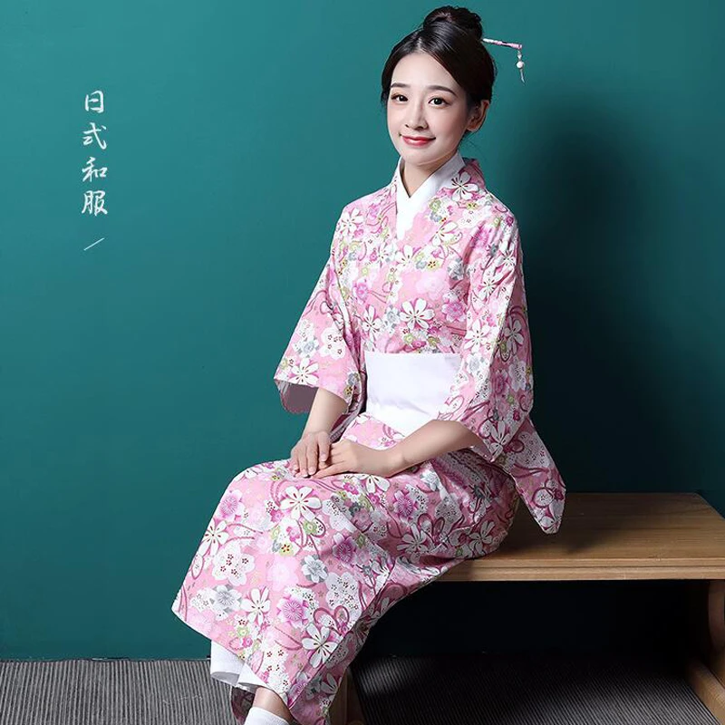 Women Kimono Traditional Japanese Yukata Geisha Cosplay Costume Cotton Sakura Girl Vintage Floral Haori Robe Original Gown Dress
Women Kimono Traditional Japanese Yukata Geisha Cosplay Costume Cotton Sakura Girl Vintage Floral Haori Robe Original Gown Dress