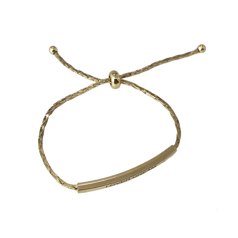 New Adjustable Bracelet for Women Captivate Metal Letter LOVED DREAM Bar Slider Party CZ Golden Bangle Jewelry Pulseira Feminina
New Adjustable Bracelet for Women Captivate Metal Letter LOVED DREAM Bar Slider Party CZ Golden Bangle Jewelry Pulseira Feminina