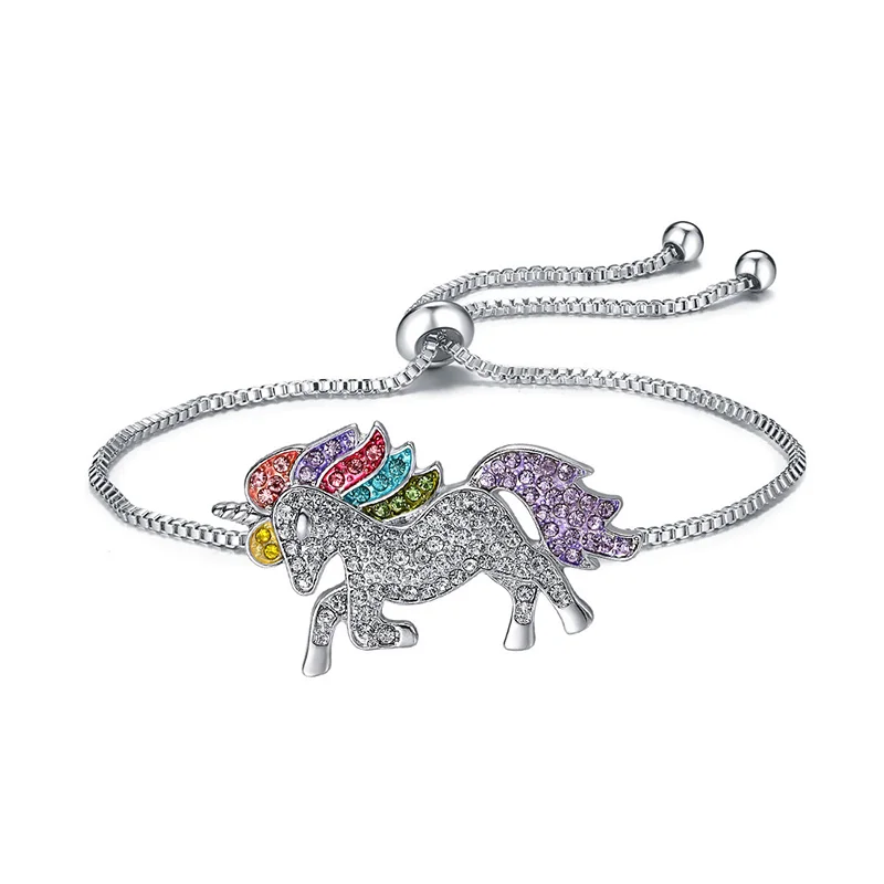 Classic Unicorn Adjustable Bracelet Bangle Fashion Women Captivate Colored Pony Bracelet for girls party gift
Classic Unicorn Adjustable Bracelet Bangle Fashion Women Captivate Colored Pony Bracelet for girls party gift