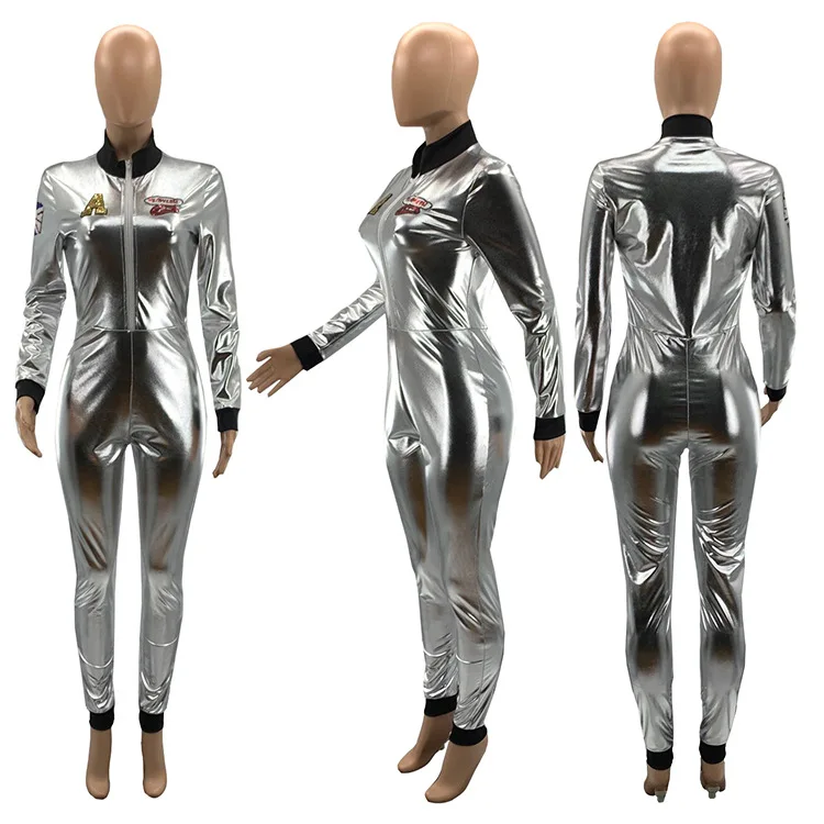 Sparkling Women Skinny Moto & Biker Jumpsuits 2020 Autumn Winter Lady's Sexy Turn-down Collar Long Sleeve Elastic Rompers
Sparkling Women Skinny Moto & Biker Jumpsuits 2020 Autumn Winter Lady's Sexy Turn-down Collar Long Sleeve Elastic Rompers