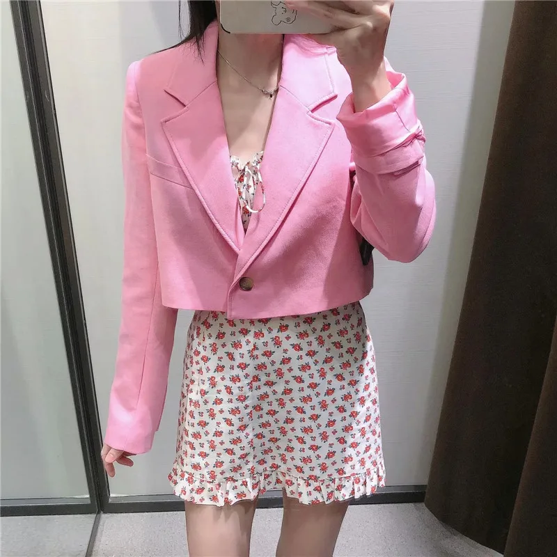 Za 2021 Suit Women Formal Blazer Dress Pink Asymmetric Mini Dress Long Sleeve Cropped Blazer Spring Elegant Set Woman 2 Pieces
Za 2021 Suit Women Formal Blazer Dress Pink Asymmetric Mini Dress Long Sleeve Cropped Blazer Spring Elegant Set Woman 2 Pieces