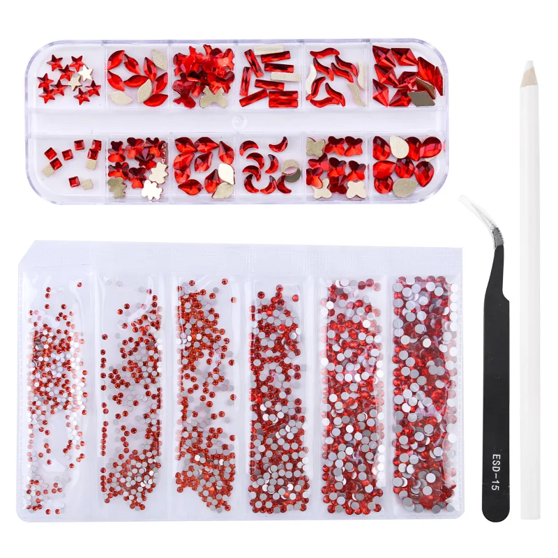 Colorful Crystal AB Nail Art Rhinestones Set Tweezers Multi-Shape Glitter Stones 3D Crystal DIY Nail Art Decorations 
Colorful Crystal AB Nail Art Rhinestones Set Tweezers Multi-Shape Glitter Stones 3D Crystal DIY Nail Art Decorations