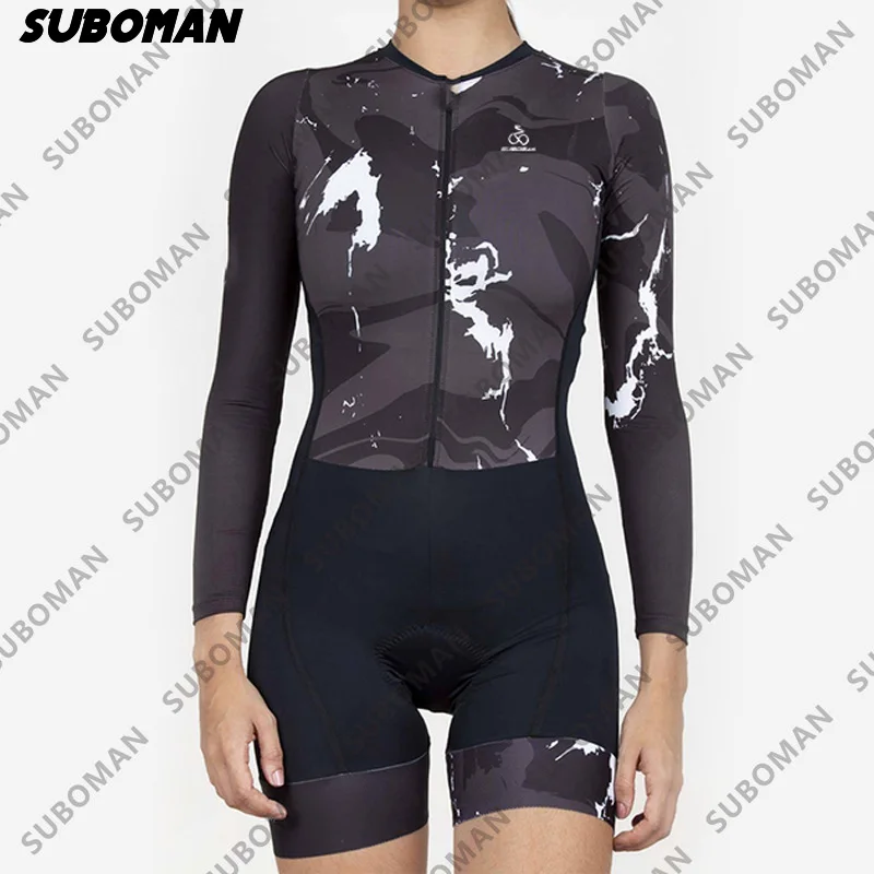 Women's Triathlon One Piece Jumpsuit Set Outdoor Sportswear Long Sleeve Cycling Jersey with Gel Pad Macaquinho Ciclismo Feminino
Women's Triathlon One Piece Jumpsuit Set Outdoor Sportswear Long Sleeve Cycling Jersey with Gel Pad Macaquinho Ciclismo Feminino