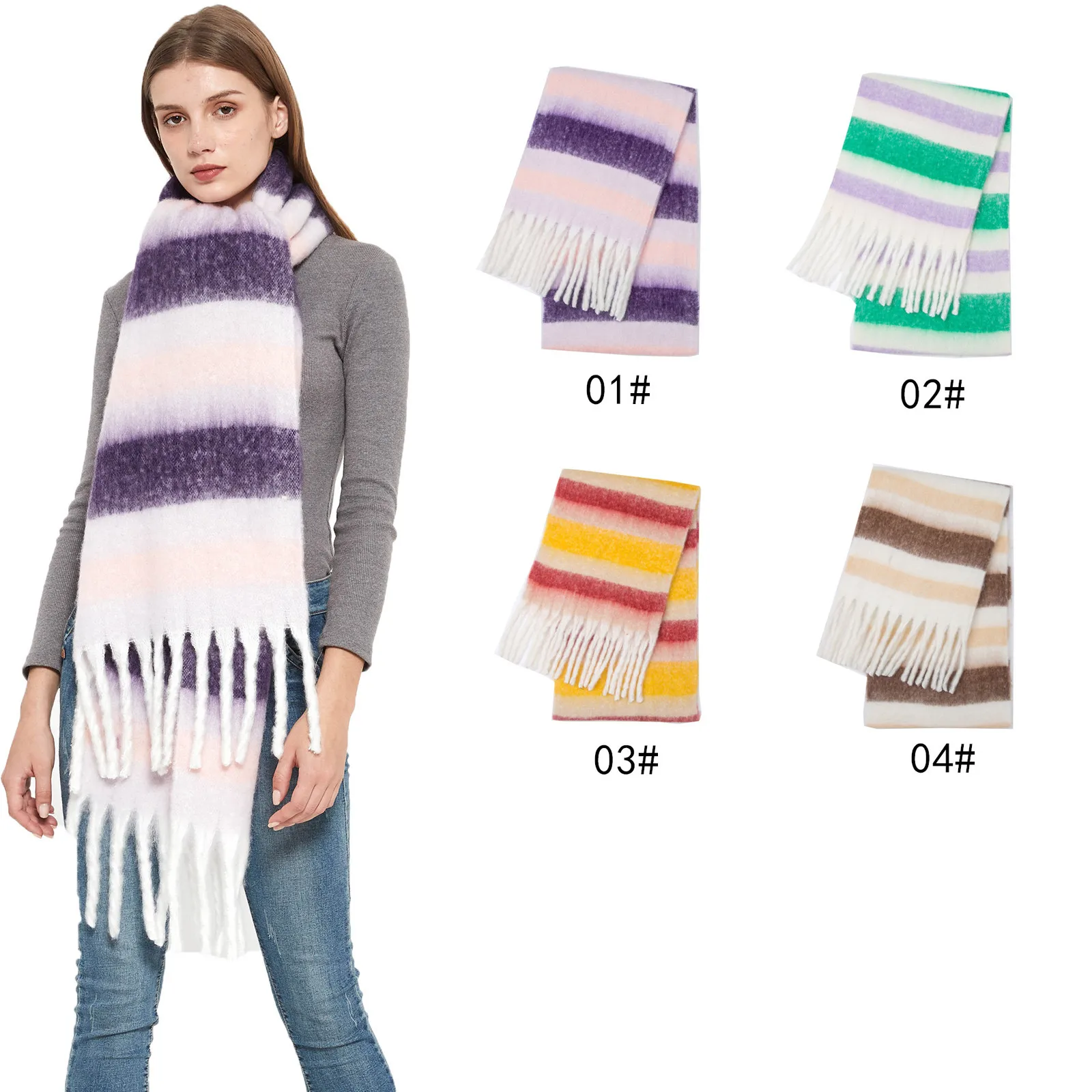 Drop Ship 250x35CM spring winter women scarf Striped warm Fleece scarves Large shawls neck bandana pashmina
Drop Ship 250x35CM spring winter women scarf Striped warm Fleece scarves Large shawls neck bandana pashmina