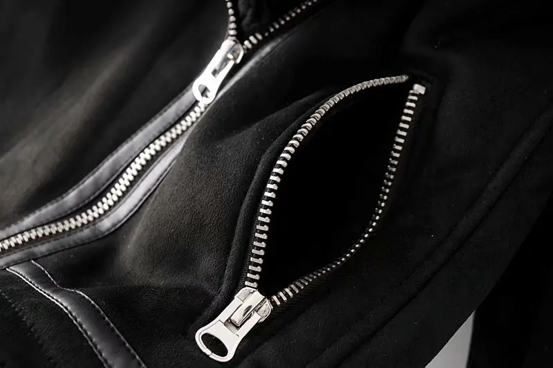 2019 Winter Black Jacket Warm Zippers Irregular Patchwork Jacket Outerwear Casual Long Sleeve Motorcycle Soft Fur Jacket Coat
2019 Winter Black Jacket Warm Zippers Irregular Patchwork Jacket Outerwear Casual Long Sleeve Motorcycle Soft Fur Jacket Coat