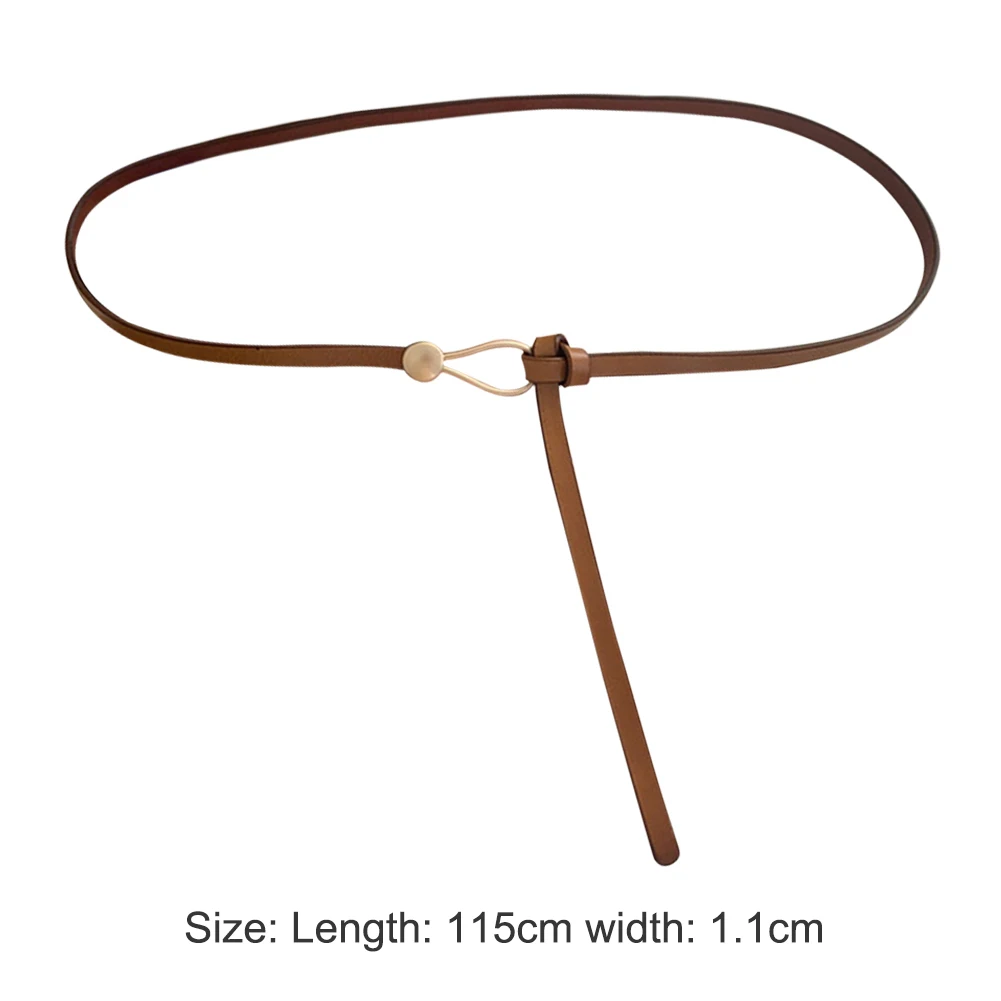 Women Punch-free Knotted Belts Thin Buckle PU Leather Strap Dress Trousers Lady Female Casual Waistband
Women Punch-free Knotted Belts Thin Buckle PU Leather Strap Dress Trousers Lady Female Casual Waistband