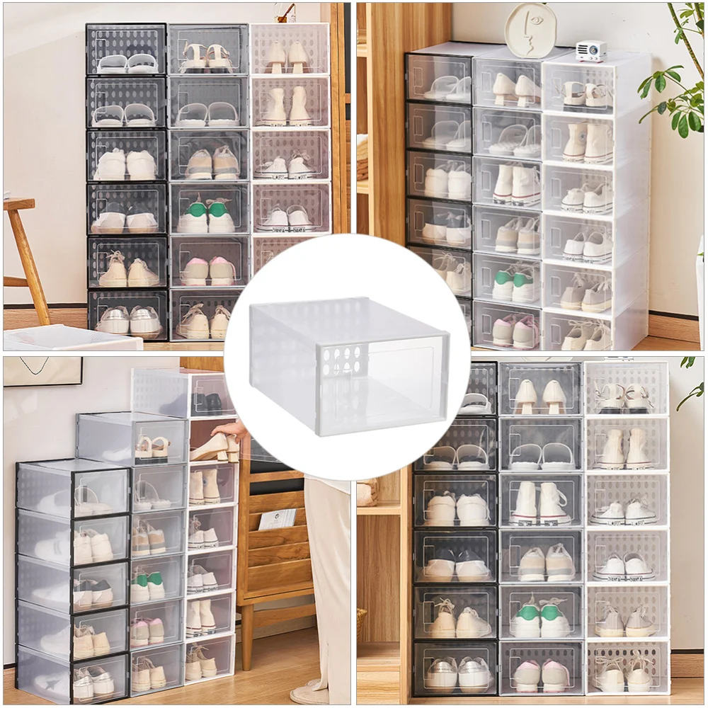 3Pcs Dustproof Shoes Boxes Shoes Storage Organizer Household Shoe Cases 
3Pcs Dustproof Shoes Boxes Shoes Storage Organizer Household Shoe Cases