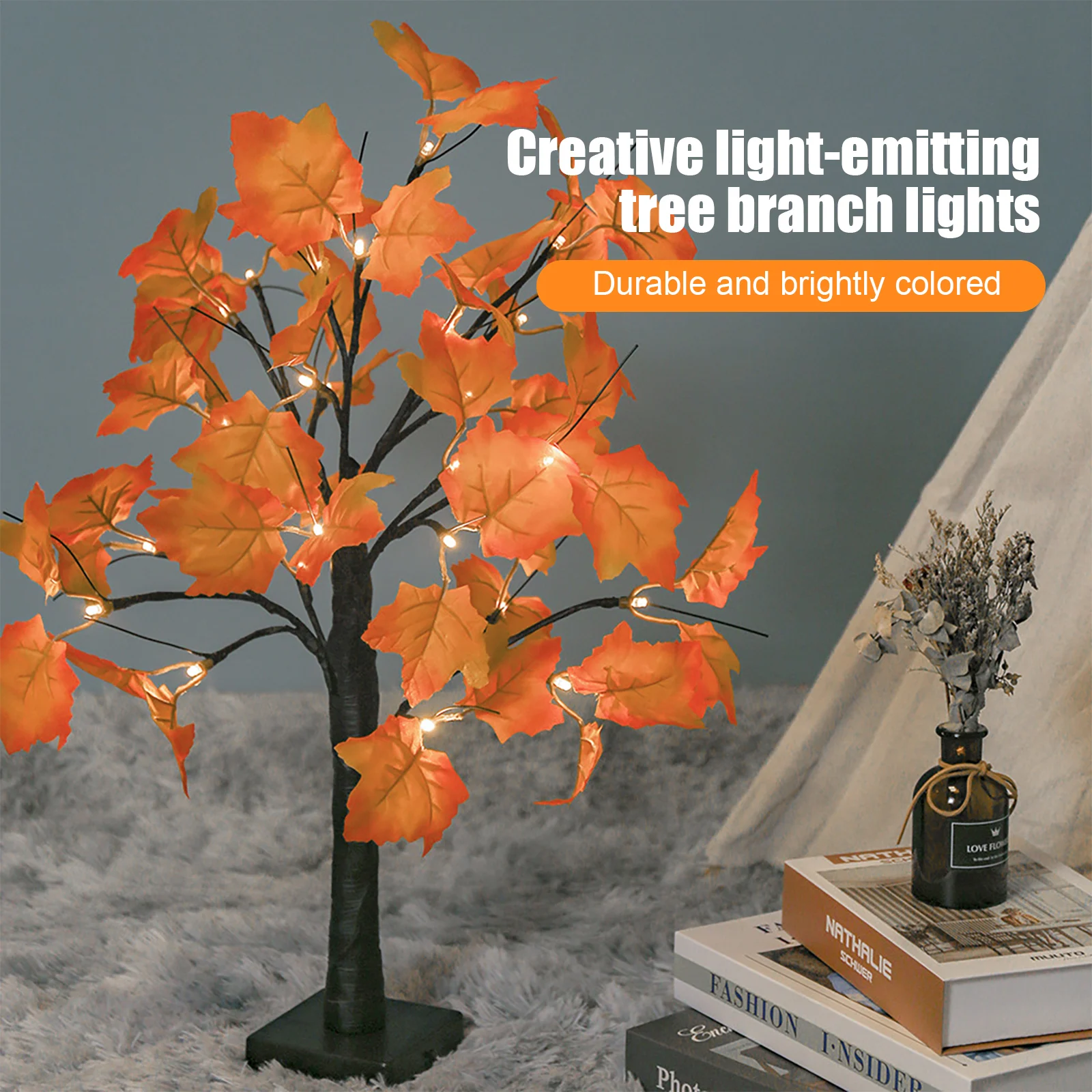 LED Maple Leaves Tree Light Table Lamp for Bedroom Autumn Decor for Home Artificial Leaves Ornaments Festival Room Decoration
LED Maple Leaves Tree Light Table Lamp for Bedroom Autumn Decor for Home Artificial Leaves Ornaments Festival Room Decoration