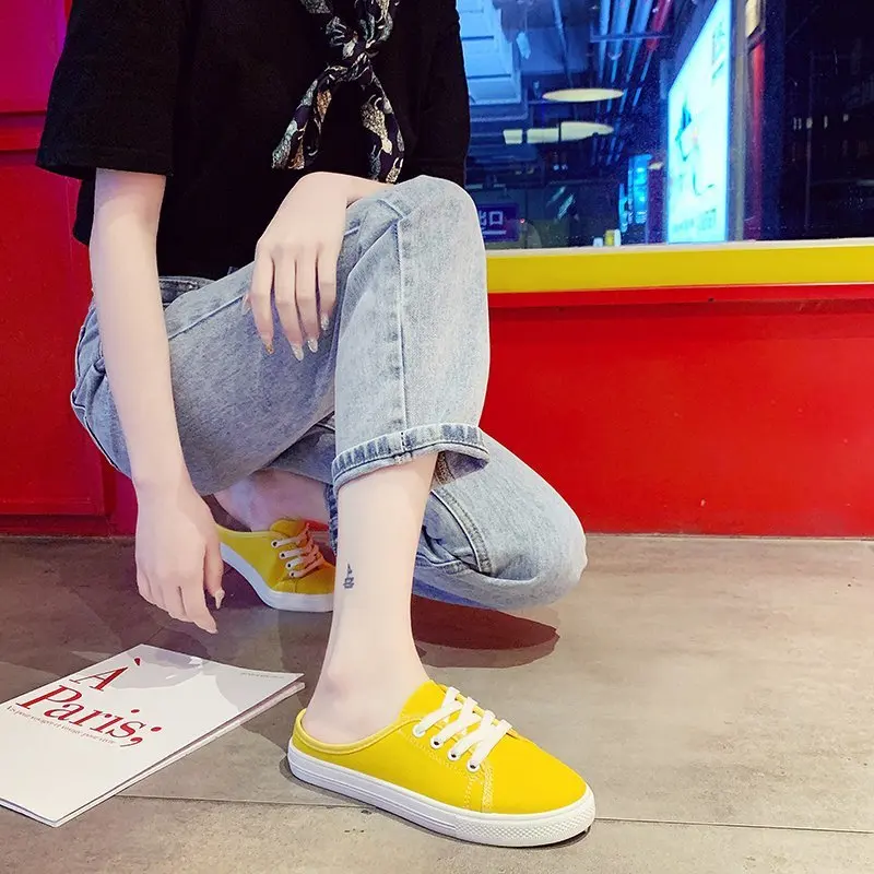 Canvas half slippers 2021 summer new style no heel half tow women's shoes fashion ladies half tow canvas shoes women flat shoes
Canvas half slippers 2021 summer new style no heel half tow women's shoes fashion ladies half tow canvas shoes women flat shoes