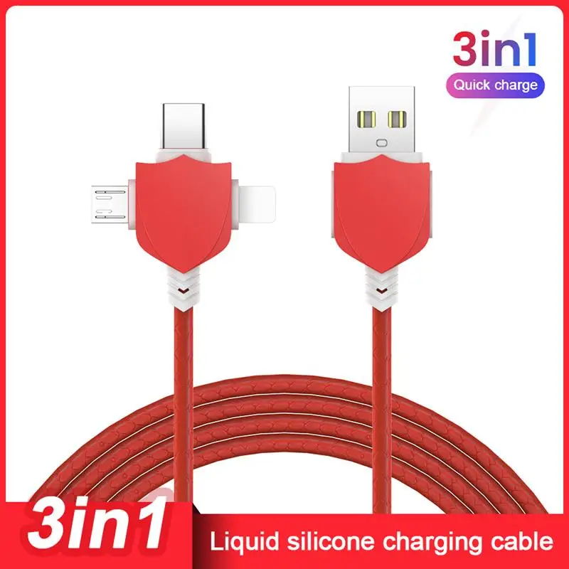 3 in 1 USB Cable for Type-C/Micro USB/iOS Fast Charging Wire Quick Charger Data Cable For IOS Android Mobile Phone Accessories
3 in 1 USB Cable for Type-C/Micro USB/iOS Fast Charging Wire Quick Charger Data Cable For IOS Android Mobile Phone Accessories