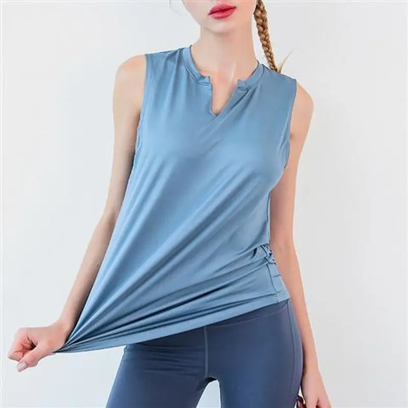 Women's Sports Vest Loose Fitness Clothes Sleeveless Running Quick-Drying T-Shirt Short-Sleeved Slimming Solid Blouse Yoga Top
Women's Sports Vest Loose Fitness Clothes Sleeveless Running Quick-Drying T-Shirt Short-Sleeved Slimming Solid Blouse Yoga Top