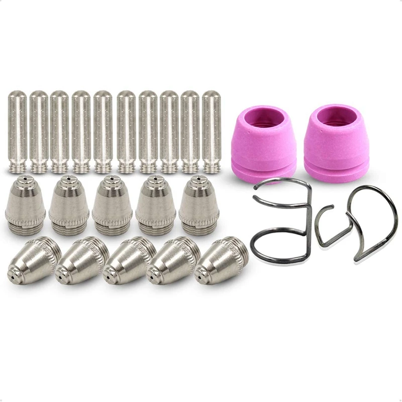 24Pcs SG-55 AG-60 WSD-60 Plasma Cutter Torch Consumables Kit Tips Plasma Cutter Accessories
24Pcs SG-55 AG-60 WSD-60 Plasma Cutter Torch Consumables Kit Tips Plasma Cutter Accessories