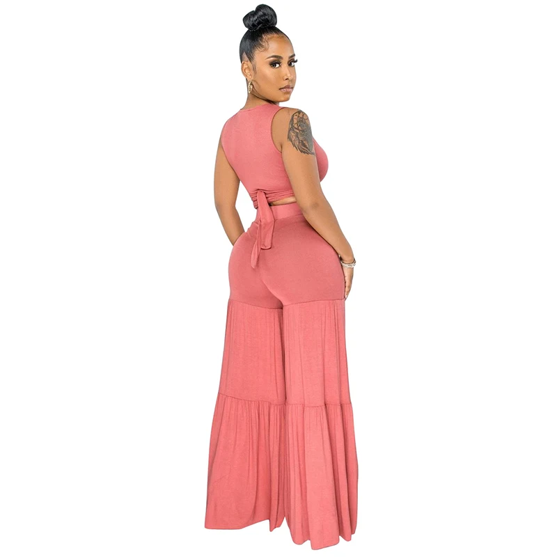 Summer 2 Piece Sets Womens Outfits Wholesale Items Sexy V Neck Hollow Out Crop Top Elegant Slim Wide Leg Pant Suits Dropshipping
Summer 2 Piece Sets Womens Outfits Wholesale Items Sexy V Neck Hollow Out Crop Top Elegant Slim Wide Leg Pant Suits Dropshipping