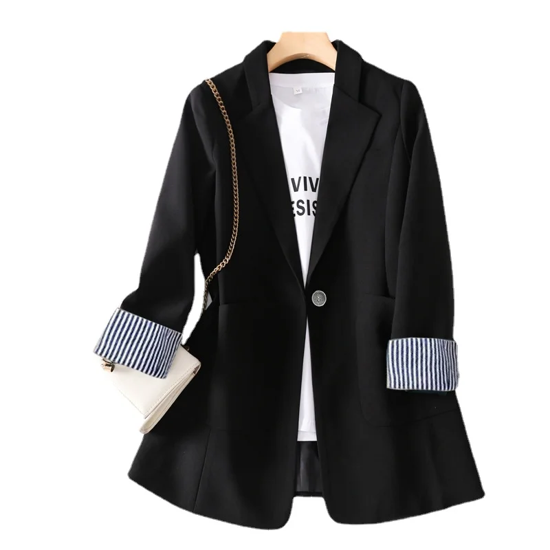 Women's Blazer 2021 Spring and Autumn Slim Fit Drape Thin Three-quarter Sleeve Suit Jacket Korean Style Single Button Blazers
Women's Blazer 2021 Spring and Autumn Slim Fit Drape Thin Three-quarter Sleeve Suit Jacket Korean Style Single Button Blazers