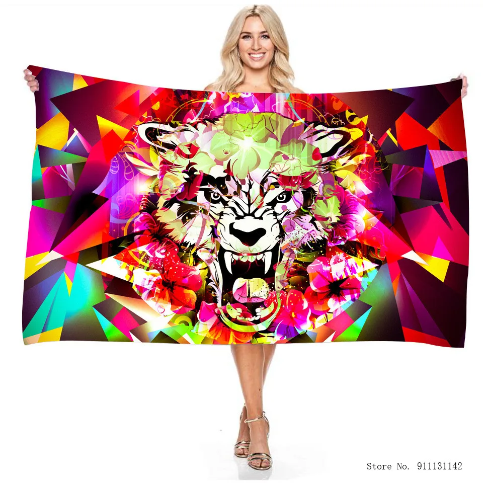 Hot Selling Black Bottom Tiger Lion 3D Digital Printed Rectangular Bath Towel Microfiber Absorbent Quick-drying Bath Towels
Hot Selling Black Bottom Tiger Lion 3D Digital Printed Rectangular Bath Towel Microfiber Absorbent Quick-drying Bath Towels