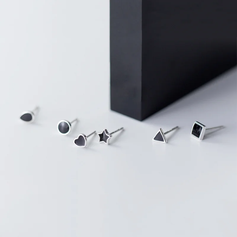 A00058 Jazaz Mini Cute Geometric Black Zircon Stud Earrings for Women Genuine 925 Sterling Silver Minimalist Teen Girl Daily
A00058 Jazaz Mini Cute Geometric Black Zircon Stud Earrings for Women Genuine 925 Sterling Silver Minimalist Teen Girl Daily