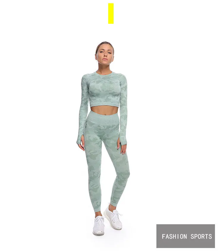 Seamless yoga suit high elasticity hollow and quick-drying long sleeve fitness yoga two-piece suit
Seamless yoga suit high elasticity hollow and quick-drying long sleeve fitness yoga two-piece suit
