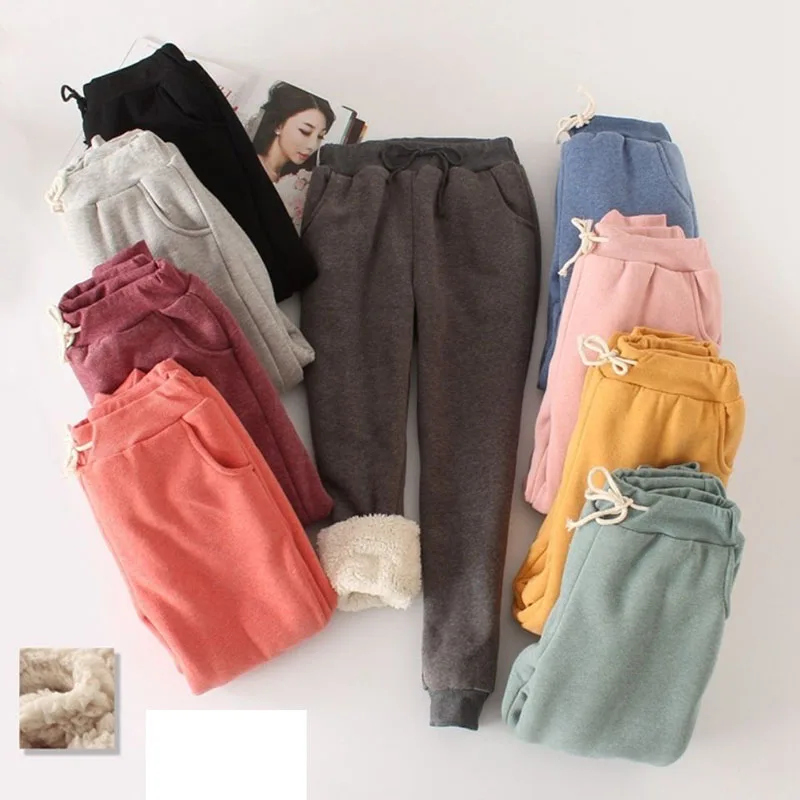 Plus Size Thick Lambskin Cashmere Women Pants 2021Winter Warm Harem Pants Casual Elastic Waist Loose Sweatpants Cotton Trouser
Plus Size Thick Lambskin Cashmere Women Pants 2021Winter Warm Harem Pants Casual Elastic Waist Loose Sweatpants Cotton Trouser