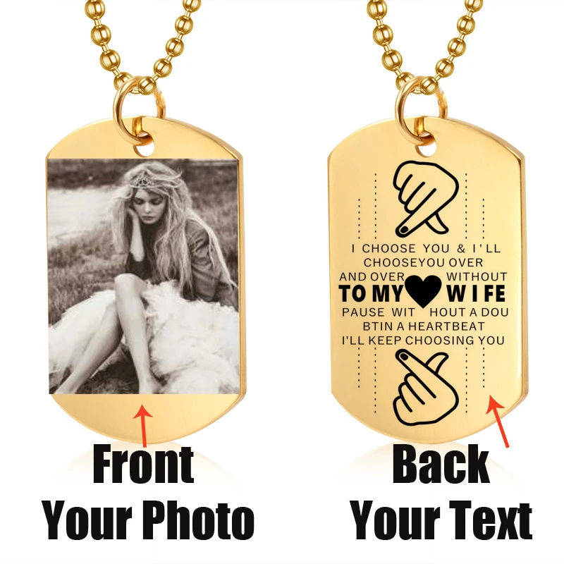 Персонализированное ожерелье с надписью спереди и сзади, Заказная бирка из нержавеющей стали, ожерелье с фото, ожерелье для влюбленных пап, ...
Персонализированное ожерелье с надписью спереди и сзади, Заказная бирка из нержавеющей стали, ожерелье с фото, ожерелье для влюбленных пап, ...