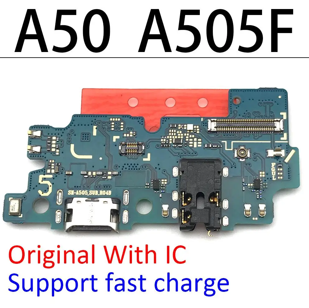 10 шт./лот USB разъем для зарядки штекер док станции гибкий кабель Samsung A50 A505|Шлейфы