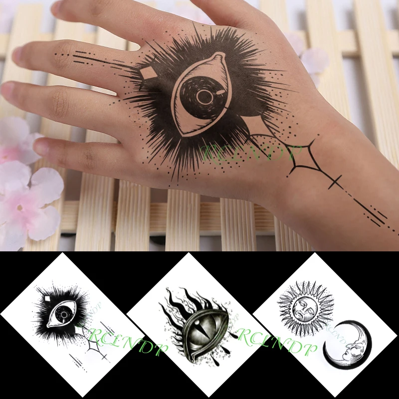 Waterproof Temporary Tattoo Sticker Big Eye Sun Moon Pattern Stickers In Hand Flash Tattoo Fake Tattoo for Men Women Girl 3 Pcs
Waterproof Temporary Tattoo Sticker Big Eye Sun Moon Pattern Stickers In Hand Flash Tattoo Fake Tattoo for Men Women Girl 3 Pcs