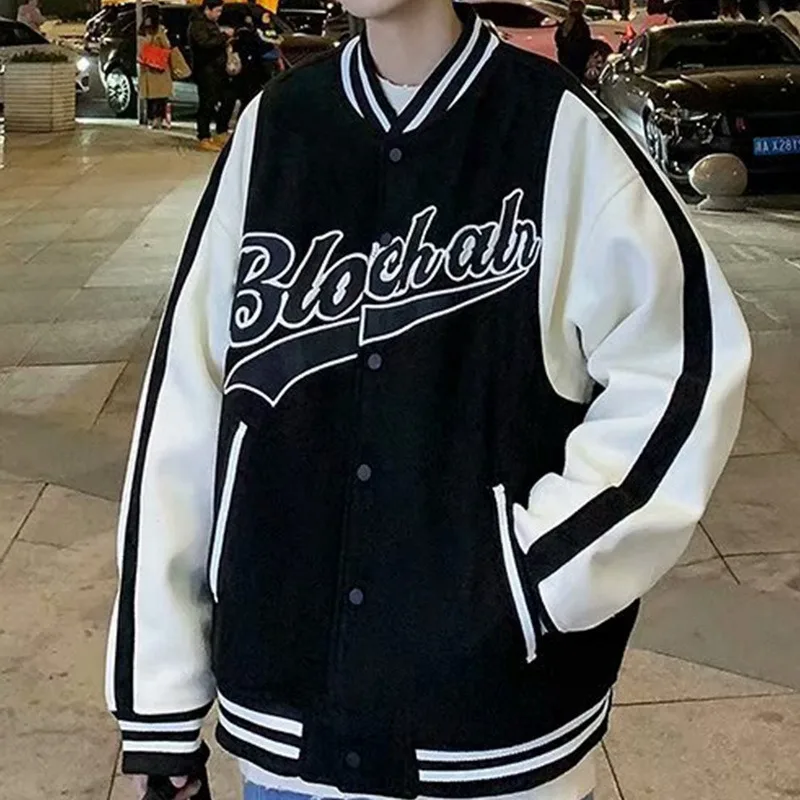 Unisex Hip Hop Baseball Uniforms Coats and Jackets Men High Street Streetwear Casual Women Coat Loose Stitching Jacket Tops 2021
Unisex Hip Hop Baseball Uniforms Coats and Jackets Men High Street Streetwear Casual Women Coat Loose Stitching Jacket Tops 2021
