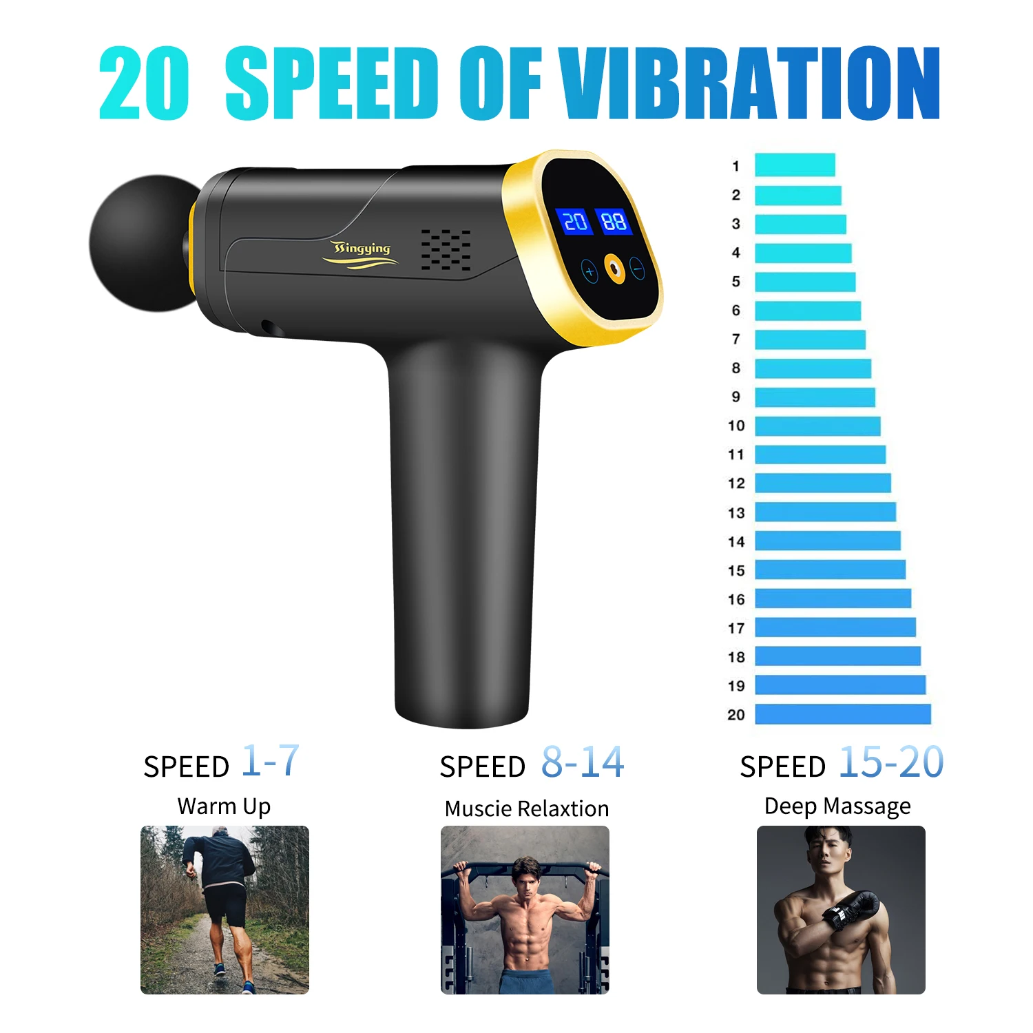OSISIYO Multifunctional Deep Muscle Tissue Relaxation Intelligent Massage Gun With 20 Positions Adjustment To Relieve Pain
OSISIYO Multifunctional Deep Muscle Tissue Relaxation Intelligent Massage Gun With 20 Positions Adjustment To Relieve Pain