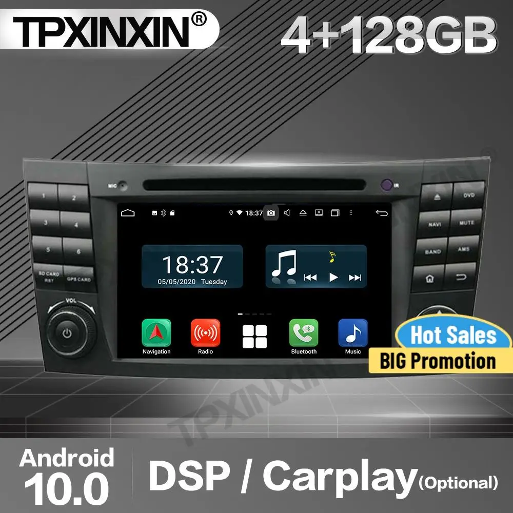 Автомагнитола Carplay 2 Din, 128 ГГц, стереоприемник Android 10 для Benz E-Class/W211/E200/E220/E300/E350, головное устройство с GPS-плеером
Автомагнитола Carplay 2 Din, 128 ГГц, стереоприемник Android 10 для Benz E-Class/W211/E200/E220/E300/E350, головное устройство с GPS-плеером