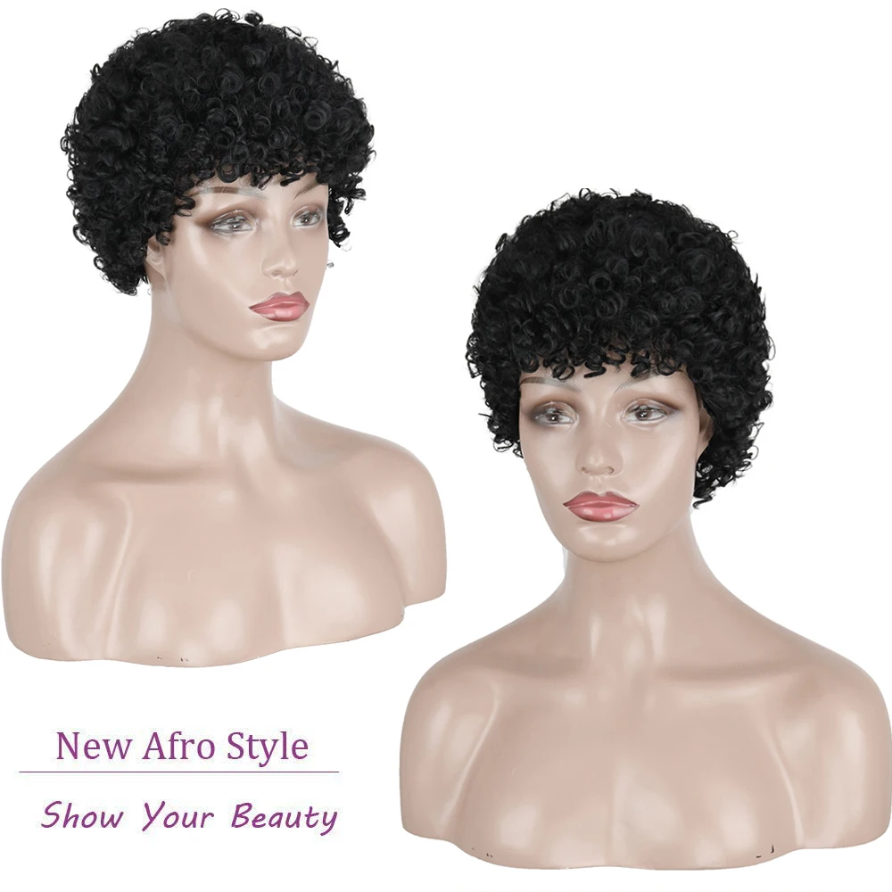 Синтетический афроамериканский кудрявый парик AZQUEEN для женщин афроамериканские